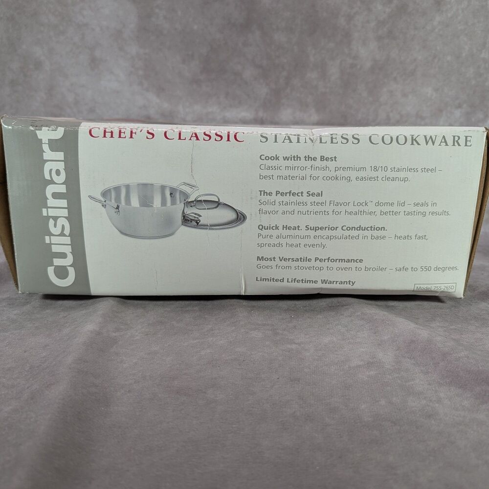 Cuisinart 755-26SD Chef's Classic 5.5 Qt Multi Purpose Pan Stainless Steel New - Picture 3 of 6